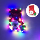 Axyaa LED Light Santa Claus Socks - Colorful Sparkly Xmas Party Decoration