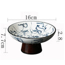 Axyaa Blue & White Porcelain Vase with Artificial Flowers: Modern Desk Decor