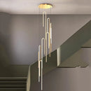 Axyaa LED Spiral Staircase Pendant Light for Modern Minimalist Villa Duplex