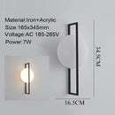 Axyaa Nordic LED Wall Light Sconce, Minimalist Design, Living Room Bedside Lamp