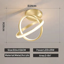 Axyaa LED Corrugate Ceiling Light: Modern Aluminum Home Lighting Fixture