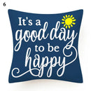 Flower Letter Print Cushion Cover for Stylish Home Decor by Axyaa