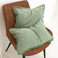 Axyaa Light Green Tassel Cushion Cover - Nordic Style Living Room Decor