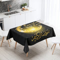 Axyaa Eid Mubarak Mosque Tablecloth: Waterproof, Anti-fouling, Islamic Home Decor