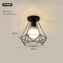 Axyaa Black Metal Cage Chandelier Ceiling Light Fixture