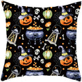 Axyaa Halloween Pumpkin Cushion Cover 18x18 - Farmhouse Throw Pillow for Home Decor