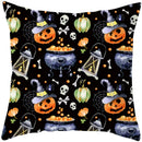 Axyaa Halloween Pumpkin Cushion Cover 18x18 - Farmhouse Throw Pillow for Home Decor