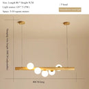 Axyaa Solid Wood Chandelier Horizional Pendant Light Kitchen Island Dining Room