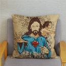 Axyaa Jesus Christ Soft Plush Cushion Cover 45*45 Throw Pillow Case Home Decor