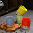 Axyaa Ceramic Glazed Latte Cups Vintage Style Drinking Mugs for Household.