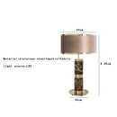 Axyaa Marble Table Lamps Black Fabric Shade Bedside Desk Light Decor Lamparas