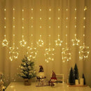 Axyaa Christmas Tree Curtain Lights with Remote - 8 Modes for Home, Party, Garden