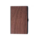 Axyaa Wooden Business Card Holder with Large Capacity Storage Box