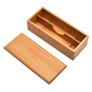 Axyaa Bamboo Wood Cutlery Storage Box for Kitchen and Dining Organization