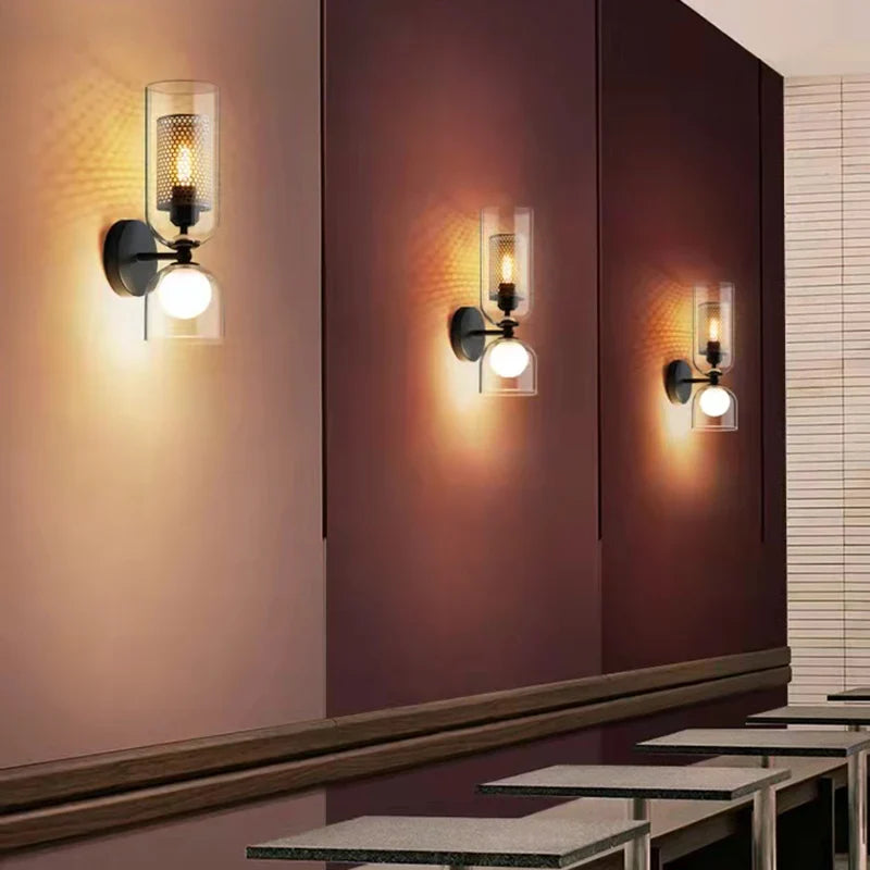 Clear Glass Wall Light Bathroom Bedroom Sconce Axyaa Lighting Fixtures E27 G9 Bulb