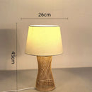 Axyaa Modern Rattan Weave LED Desk Lamp for Living Room Bedroom Study