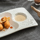 Axyaa Matte Ceramic Serving Plate Set for Molecular Cuisine and Sushi Dining