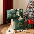 Axyaa Snowflake Embroidered Pillowcase Set, Festive Christmas Home Decor for Sofa and Bed