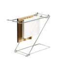 Axyaa Stainless Steel Foldable Rag Rack & Cup Storage: Kitchen Tabletop Organizer