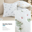 Axyaa Christmas Tree Embroidered Pillow Cover - Plush Snowflake Throw Cushion Cover