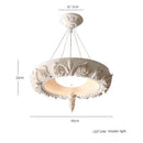 Axyaa Cream Style Carved White Pendant Light for Living, Dining, Bedroom