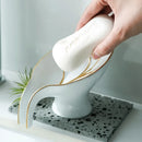Axyaa Ceramic Soap Dish and Drain Kitchen Bathroom Shelf Storage Box