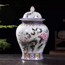 Axyaa Pink Porcelain General Jar - Elegant Ceramic Storage Vase for Home Decor
