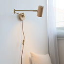 Axyaa Swing Arm LED Wall Sconce Lamp - Ash Wood Finish