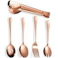 Axyaa Stainless Steel Kitchenware Set: Tongs, Fork, Cake Shovel, & More