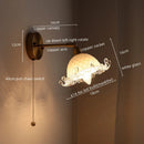 Axyaa Nordic Copper LED Wall Light Fixture: Modern Interior Lamp for Bedroom, Bathroom, Balcony