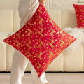 Axyaa Christmas Red Sofa Pillowcase Set