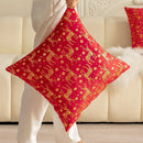 Axyaa Christmas Red Sofa Pillowcase Set