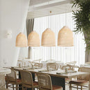Axyaa Woven Rattan Pendant Chandelier E27 Fixture for Home and Restaurant