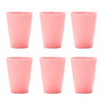 Axyaa Pink Plastic Reusable Cups for Home, Kitchen, Restaurant, Picnic, Camping - Set of 6