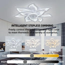 Axyaa Luxury Lotus Ceiling Fan Light 6-speed Remote Control Bedroom Fan