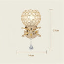 Axyaa LED Crystal Wall Lamp for Corridor Bedroom and Aisle Lighting