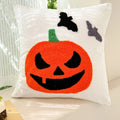 Axyaa Halloween Embroidered Pumpkin Spider Web Throw Pillowcase Home Decor