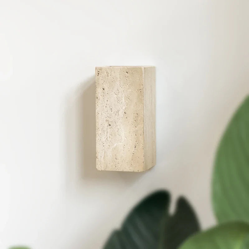 Axyaa LED Travertine Stone Wall Lamp for Indoor Living Room Decoration