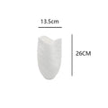 Axyaa White French Relief Vase: Elegant Home Decor for Living Room and Foyer