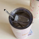 Axyaa Puppy Stainless Steel Thermal Tumbler with Straw, 500ML