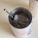 Axyaa Puppy Stainless Steel Thermos Tumbler with Straw - 500ML Thermal Drinkware Bottle