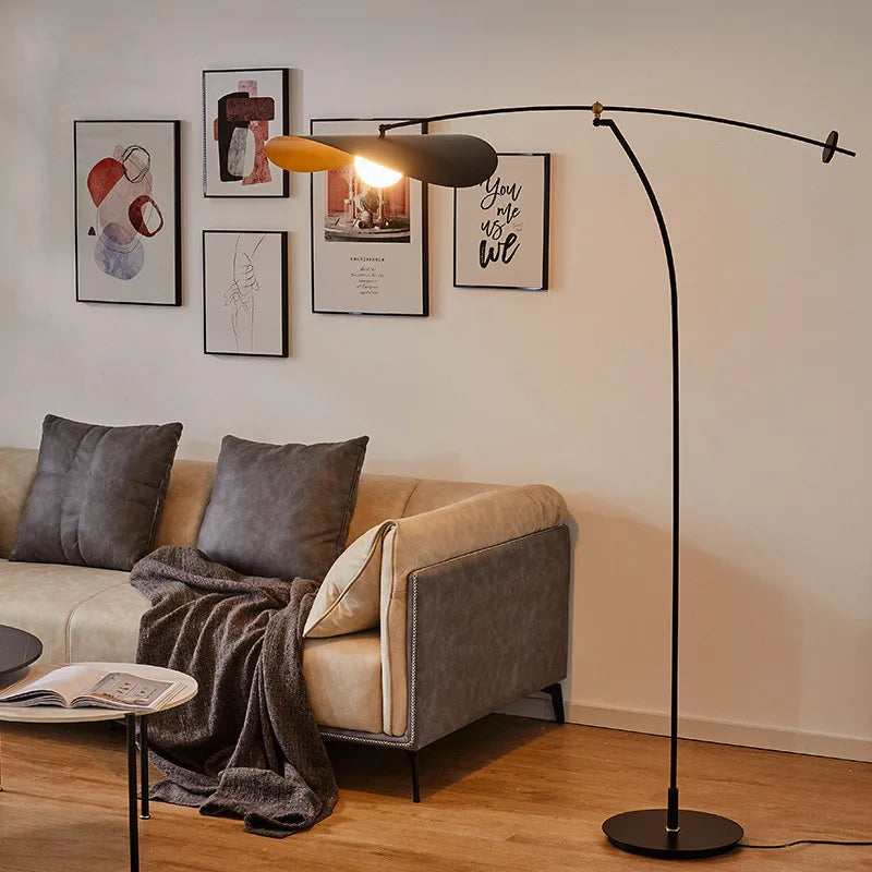 Axyaa Nordic LED Floor Lamp with Adjustable Long Arm for Reading