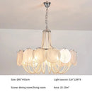 Axyaa Pink Glass Pearl Chandelier - Murano Style Vintage Living Room Light
