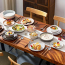 Axyaa Stoneware Dinnerware Set with Mix-Color Sesame Layered Glaze - 16/32 Piece