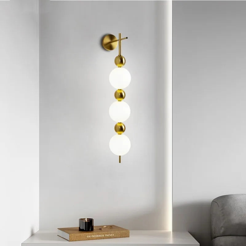 Axya Glass Wall Lamp - Elegant Modern Design for Bedroom or Study