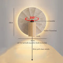 Axyaa Vintage LED Wall Lamps with Pull Chain Switch, Yellow Travertine Effect