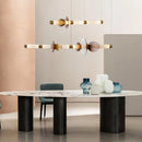Axyaa Modern Italian Design LED Glass Tube Chandelier: Stylish Lighting for Bedroom or Living Room