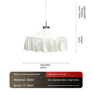 Axyaa Wabi Sabi White Cloth Fabric Pendant Light: Modern Retro LED Chandelier