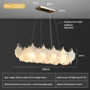 Axyaa Ginkgo Leaf Glass Dining Table Chandelier for Modern Minimalist Living Room & Bedroom