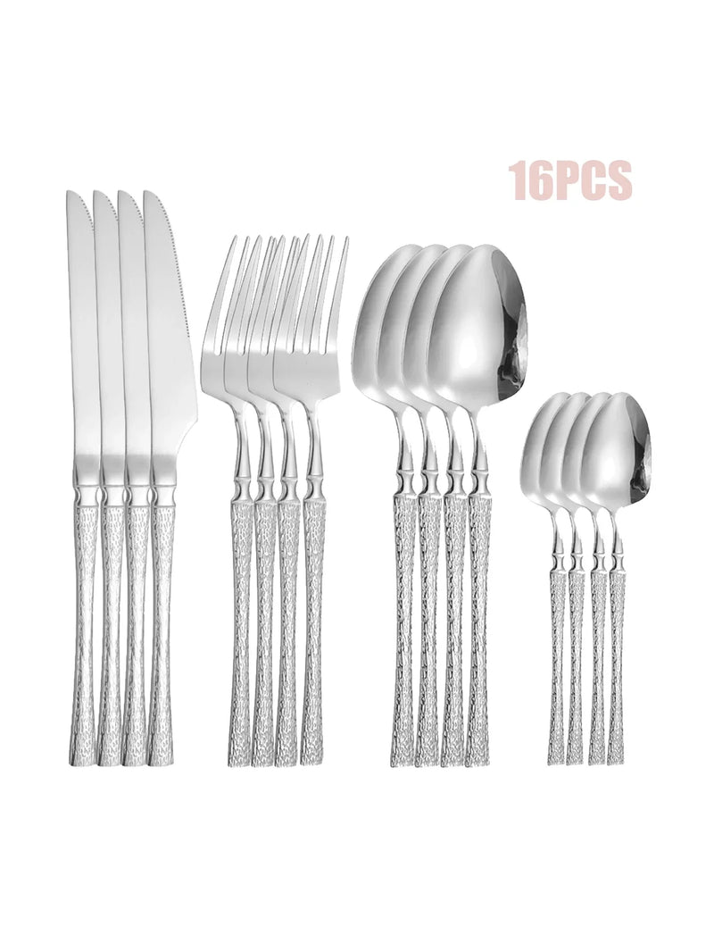 Axyaa Stainless Steel Tableware Set for Various Occasions